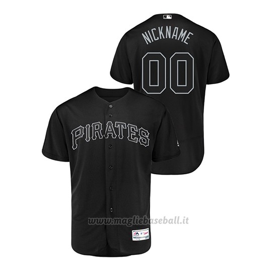 Maglia Baseball Hombre Pittsburgh Pirates Personalizzate 2019 Players Weekend Autentico Nero